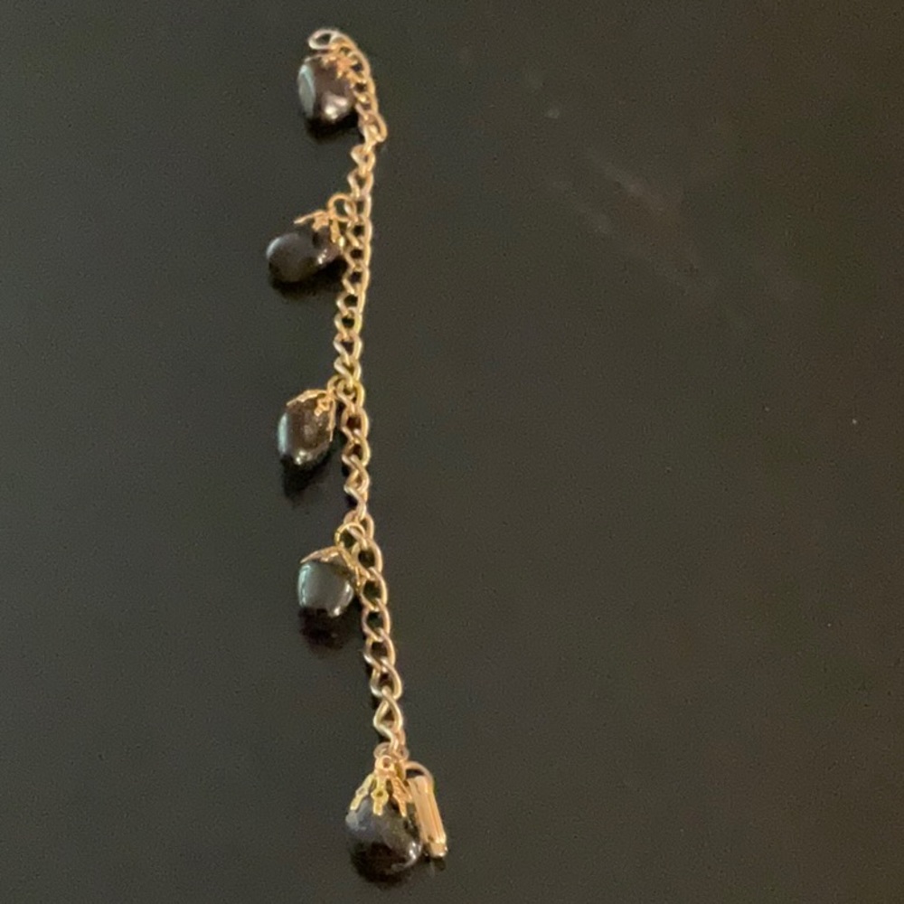 Vintage 70’s Apache Tear Braclet - Picture 2 of 3